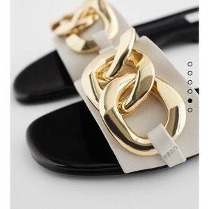 Zara gold chain sandals